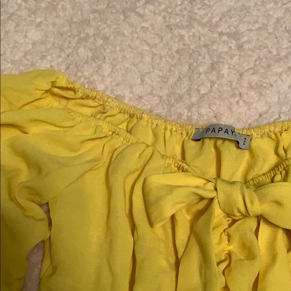 🦋2 for $15 item!Yellow off shoulder top - Picture 4 of 6